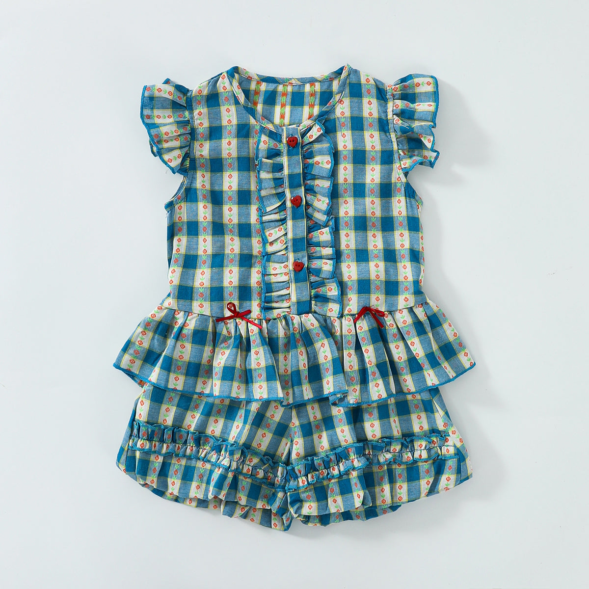 بدلة بلوزة منقوشة