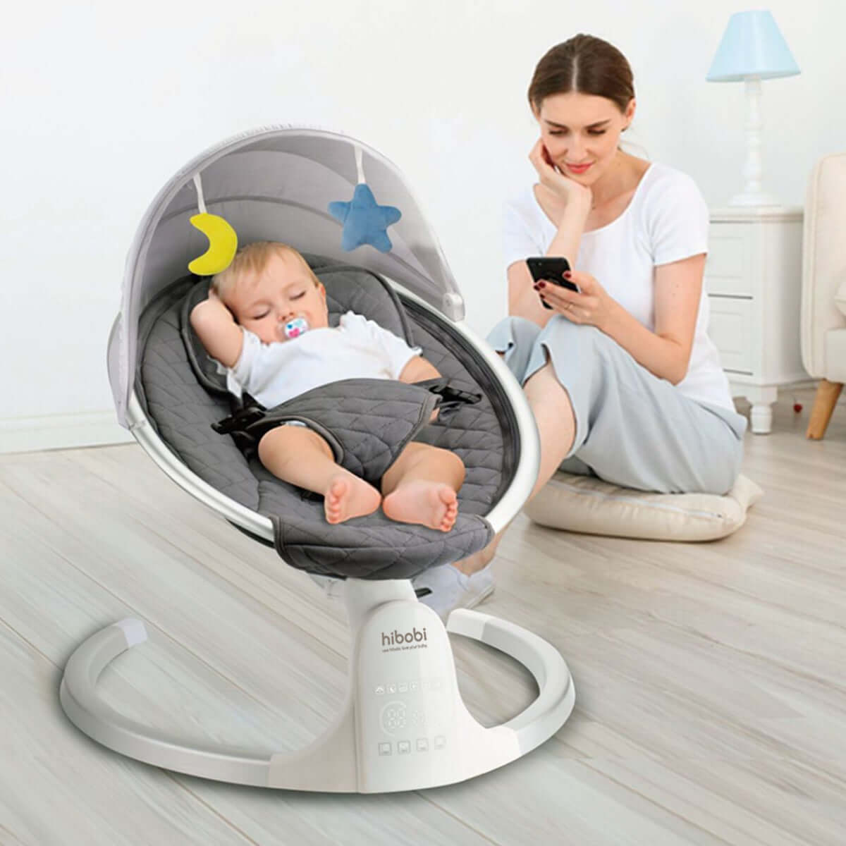 Baby soothing smart electric rocking chair