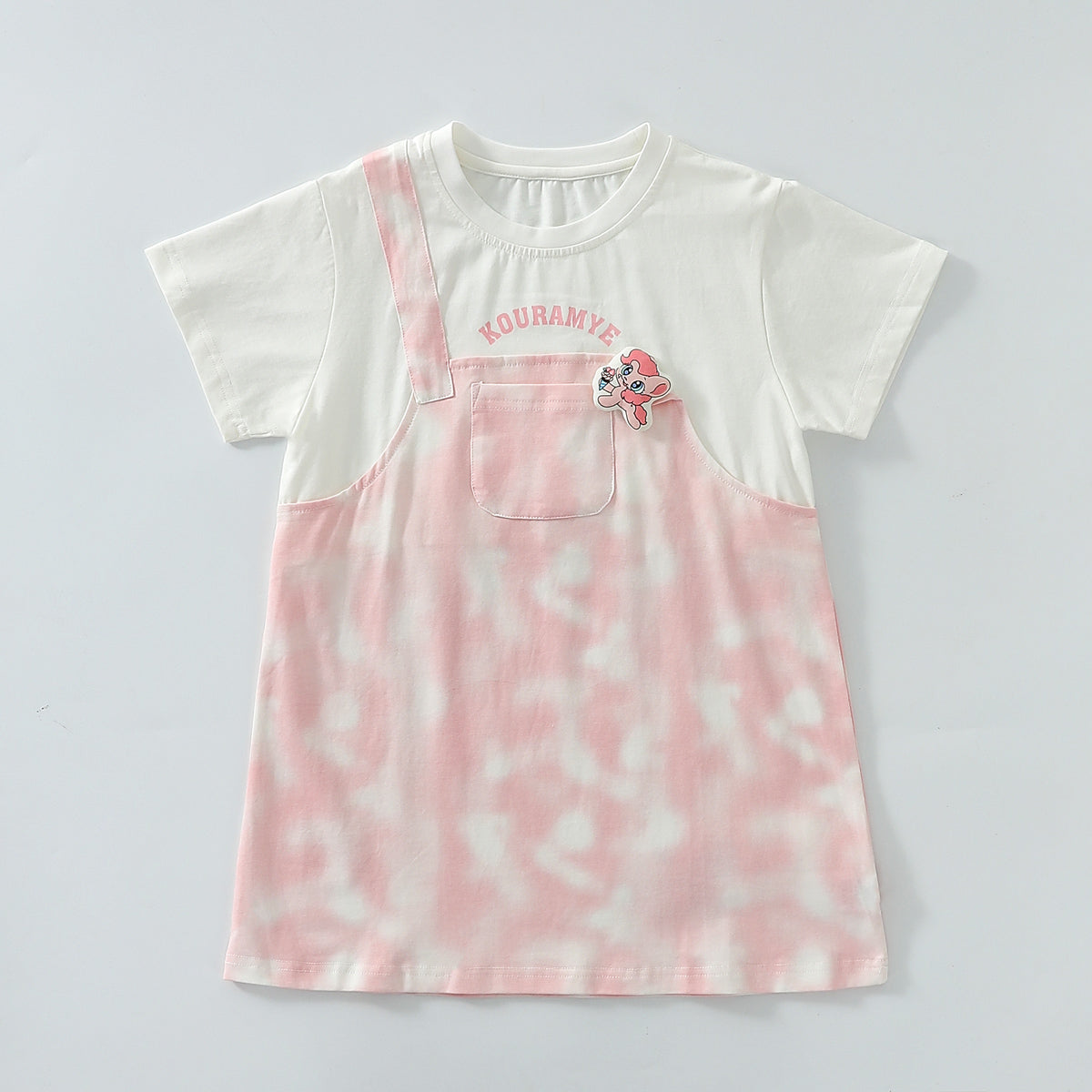 Cartoon Round Neck T-shirt Dress