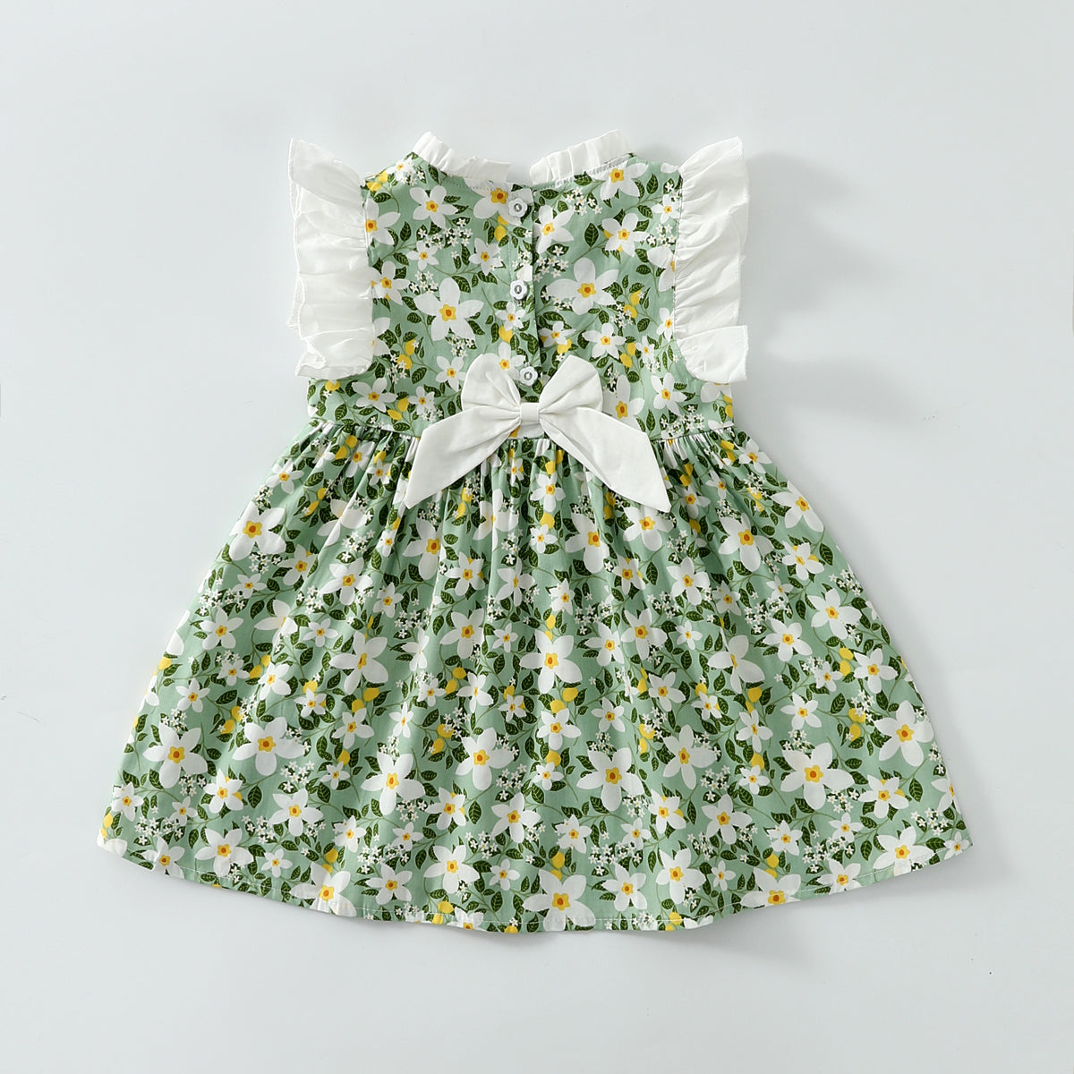 Girls Floral Pastoral Dress