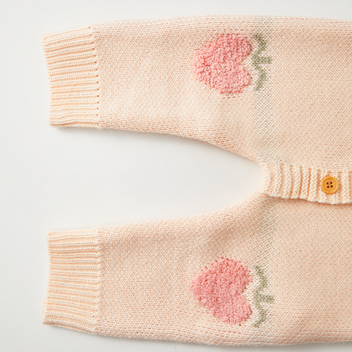 Sweet Strawberry Knitted Baby Girl Romper - Long Sleeve Warm Jumpsuit for Autumn Winter