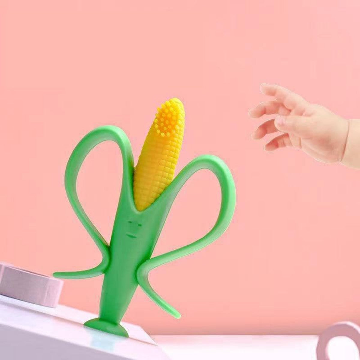 Silicone Baby Corn Teether Toothbrush