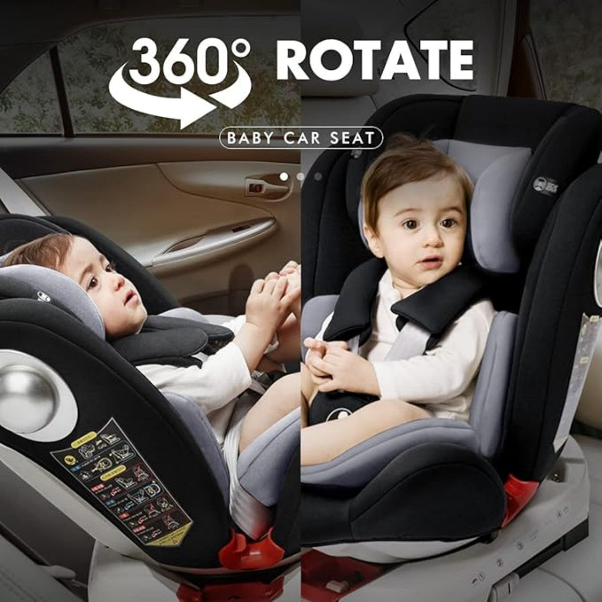 360° Rotatable Portable Baby Car Safety Seat