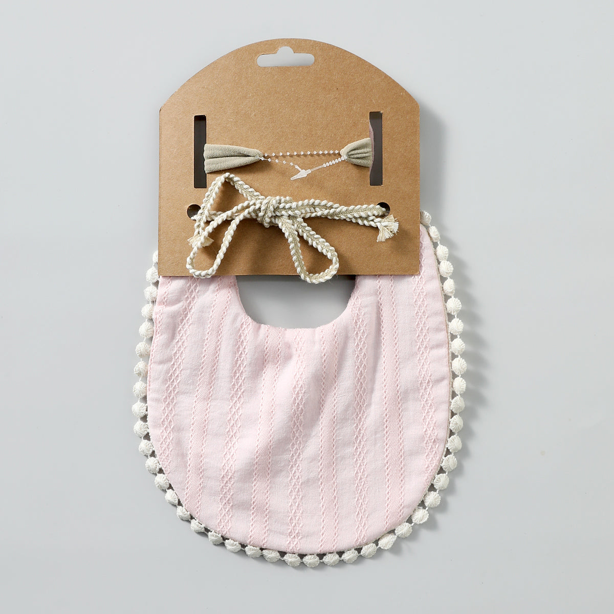 Linen Cotton Baby Bib & Headband Set
