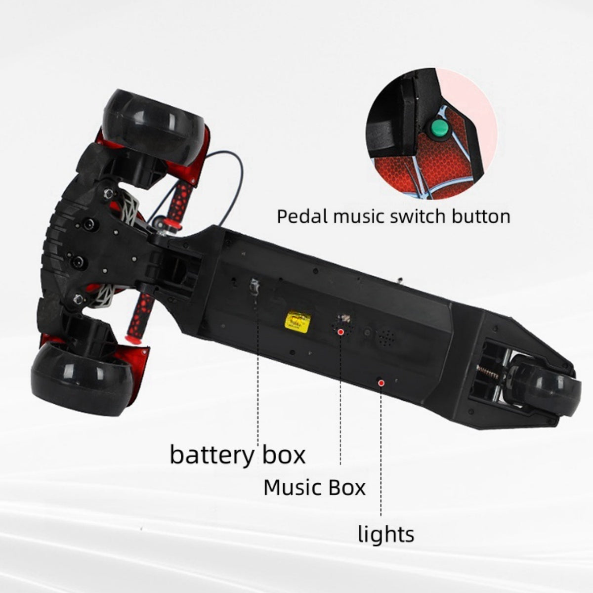 Kids Scooter with LED Lights & Music