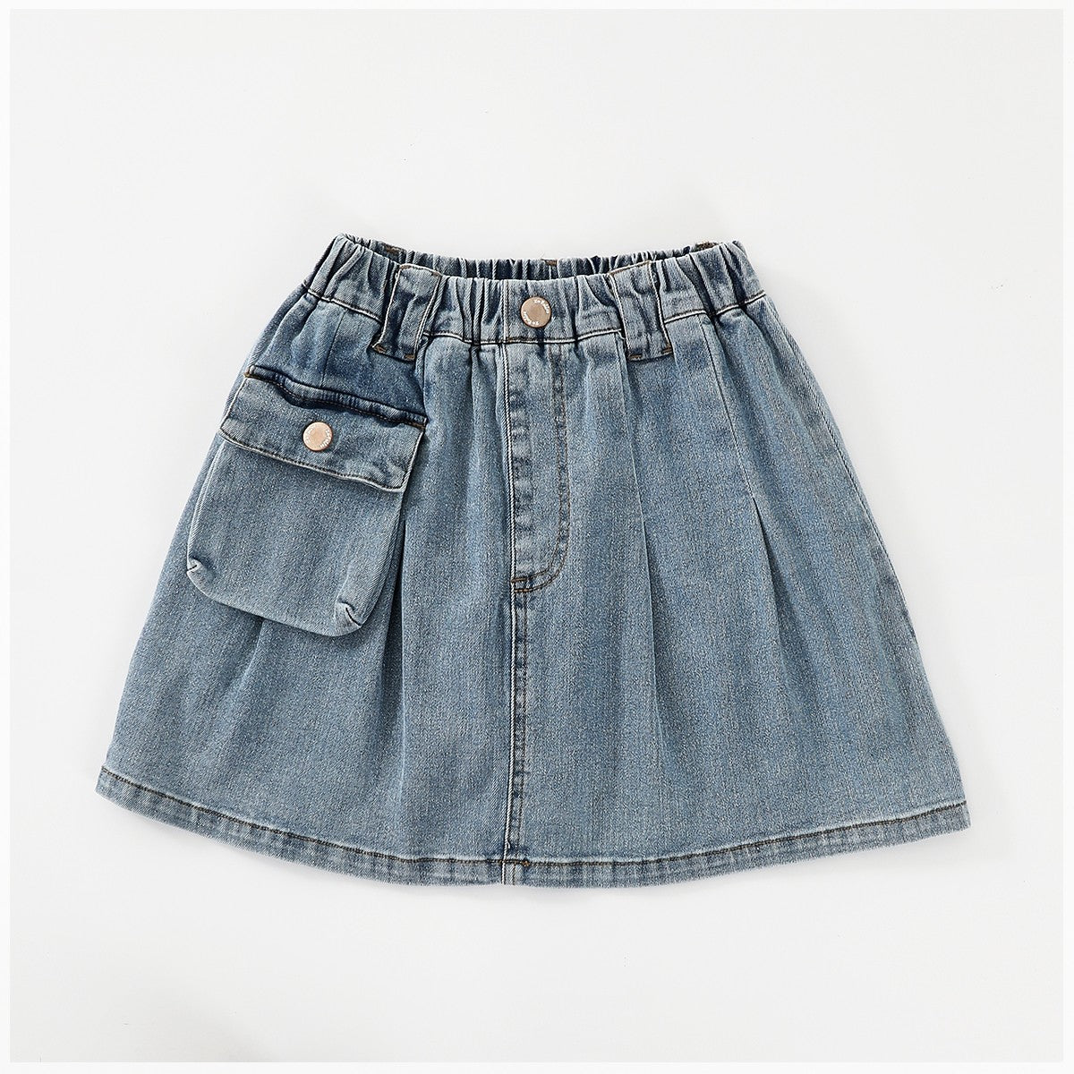 Large Pocket Denim Skirt