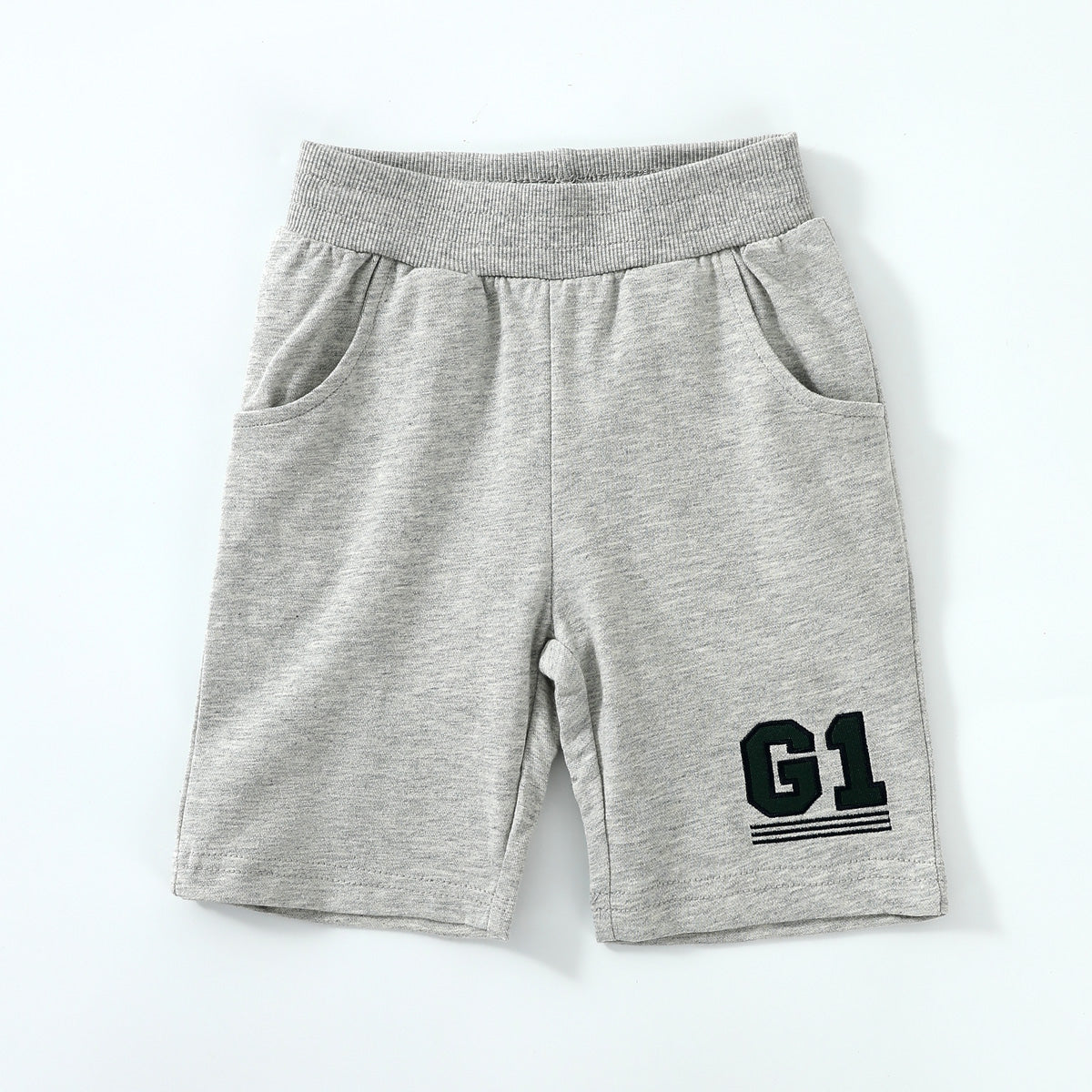 Lettering print shorts