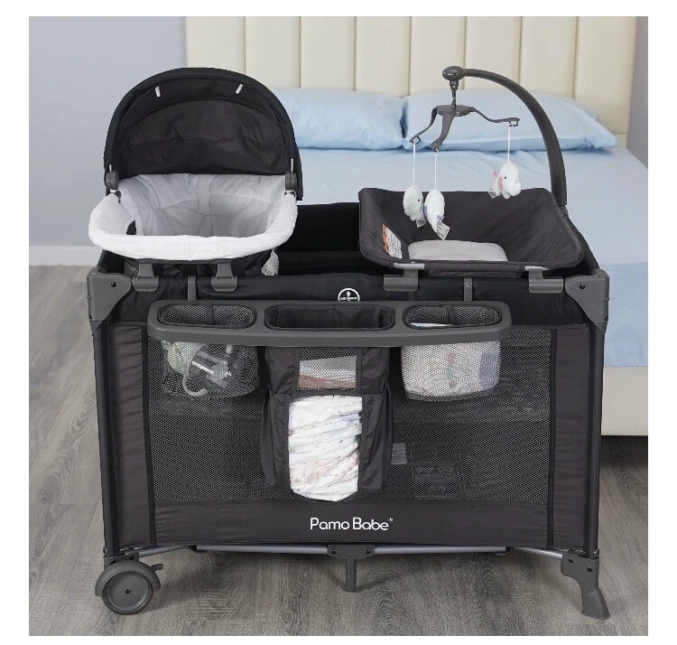 4-in-1 Portable Baby Playard with Bassinet, Changing Table & Travel Crib | Pack and Play