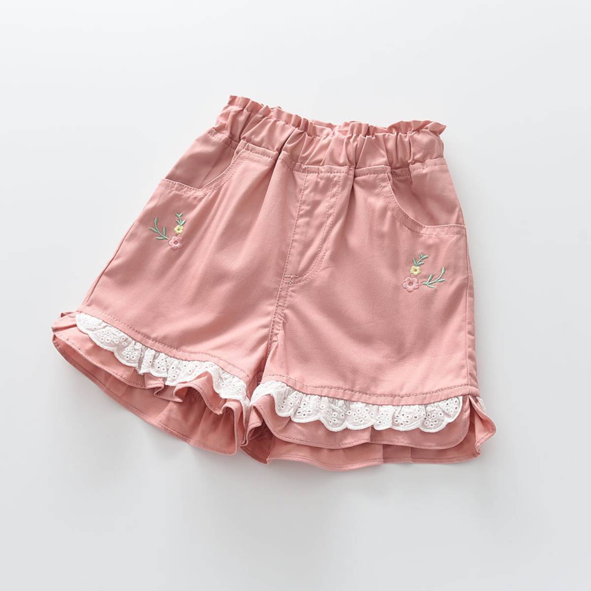 Floral Lace Trim Shorts