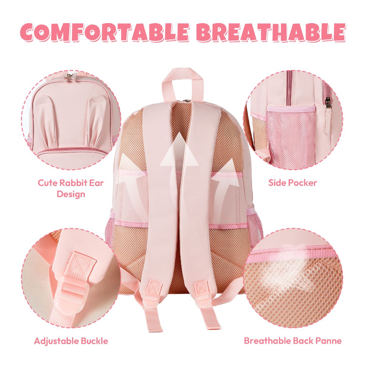 4PCS School Backpack with Lunch Bag and Pencil Case