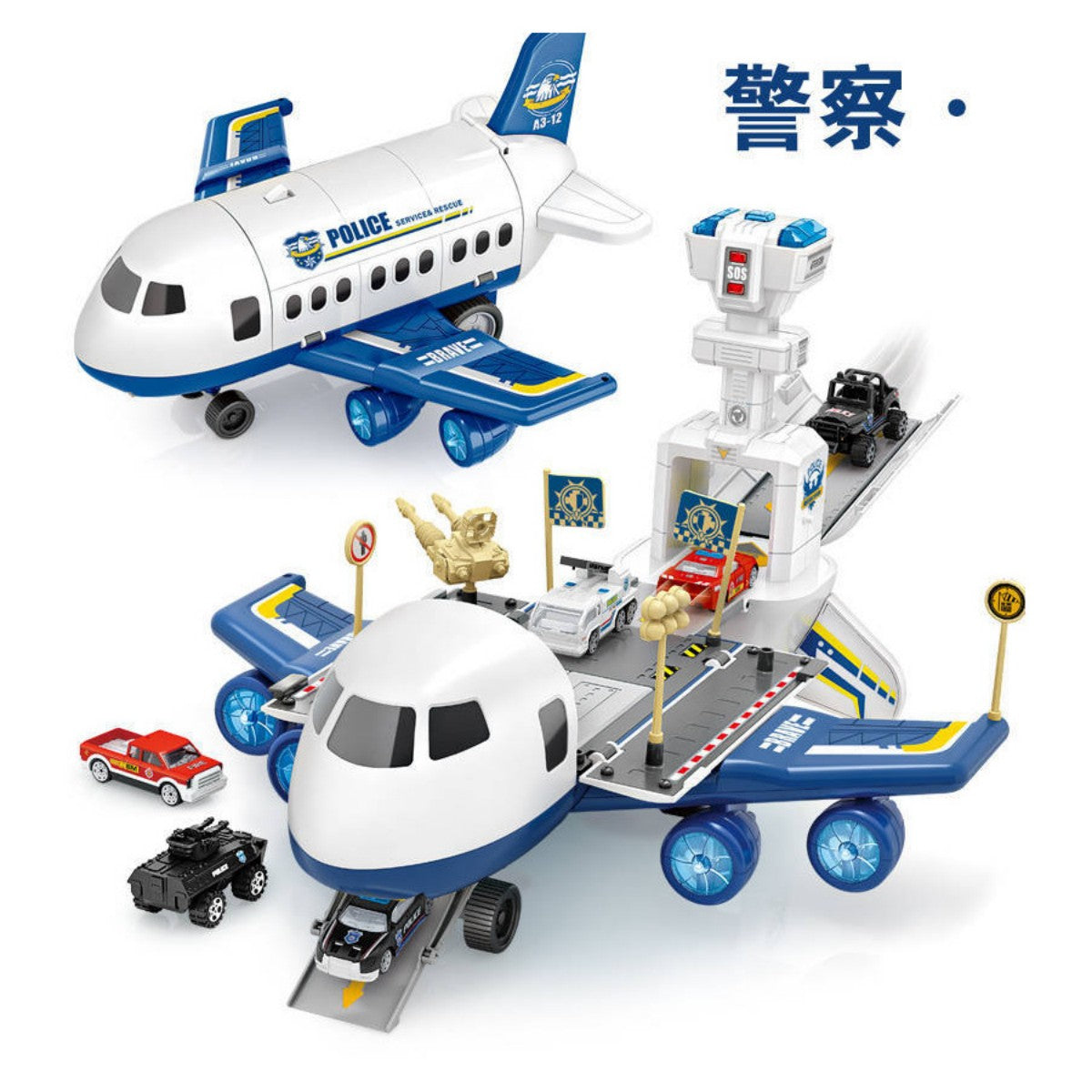 Police Aircraft Mobile Headquarters Toy