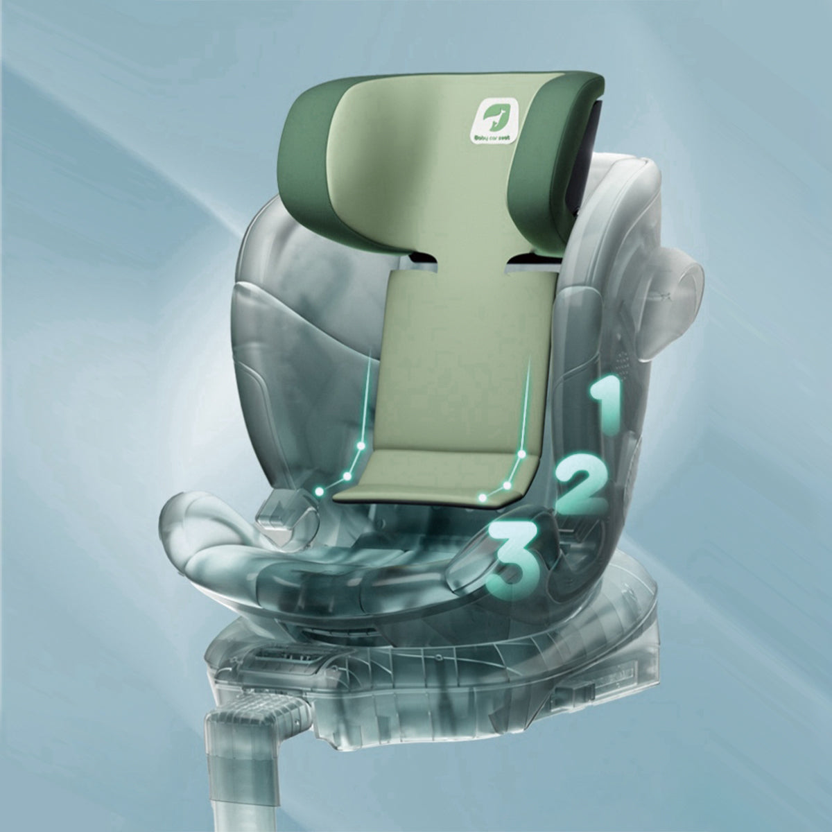 360° Rotating Baby Safety Car Seat (Newborn to 12Y)