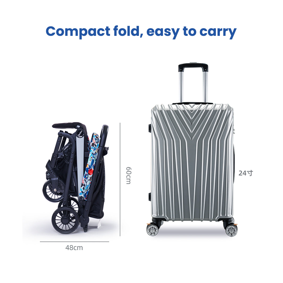 Lightweight Foldable Baby Stroller Sit and Lie Cabin Approved