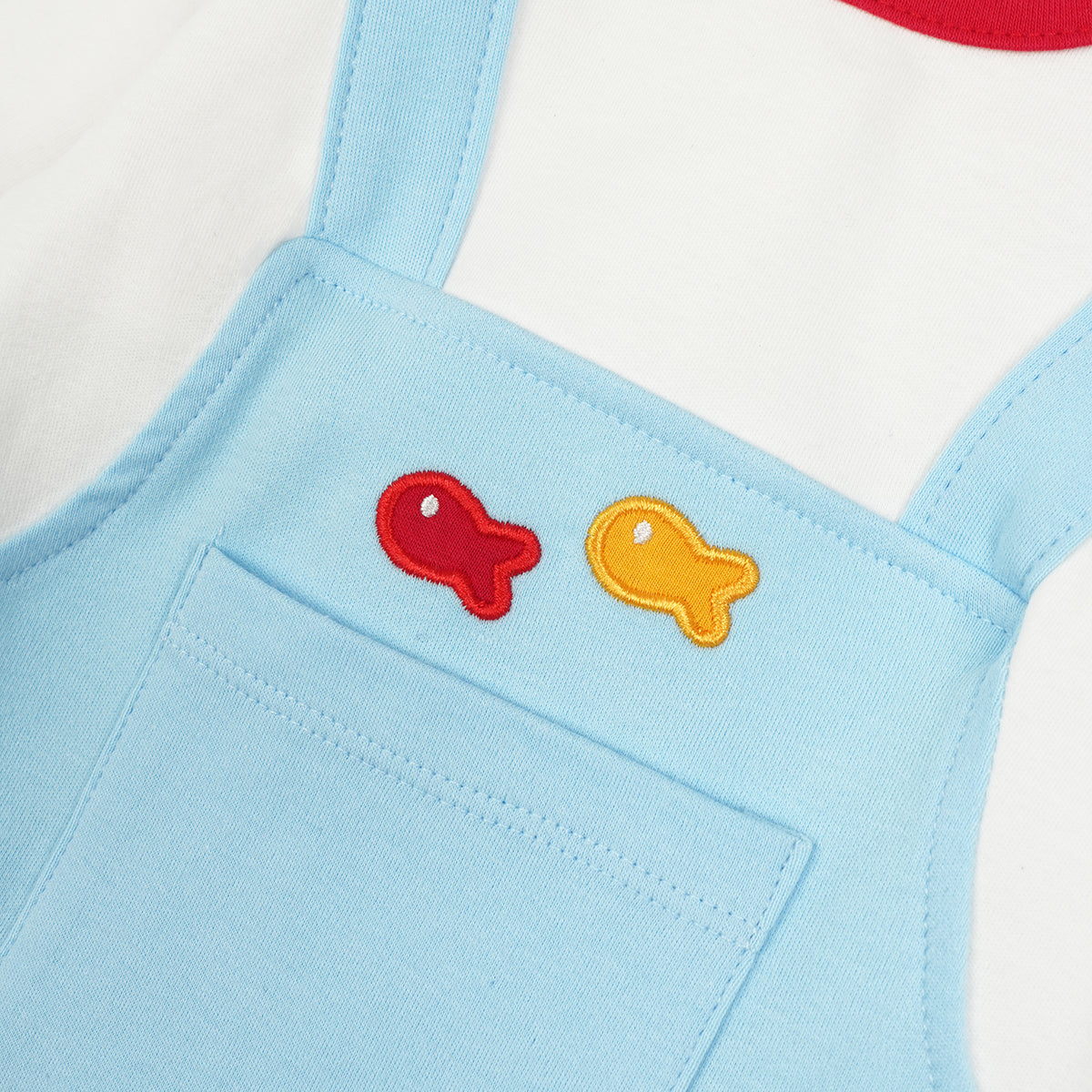 3-18 Months Cotton Faux Two-Piece Romper