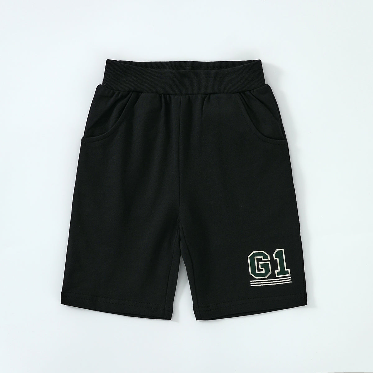 Lettering print shorts