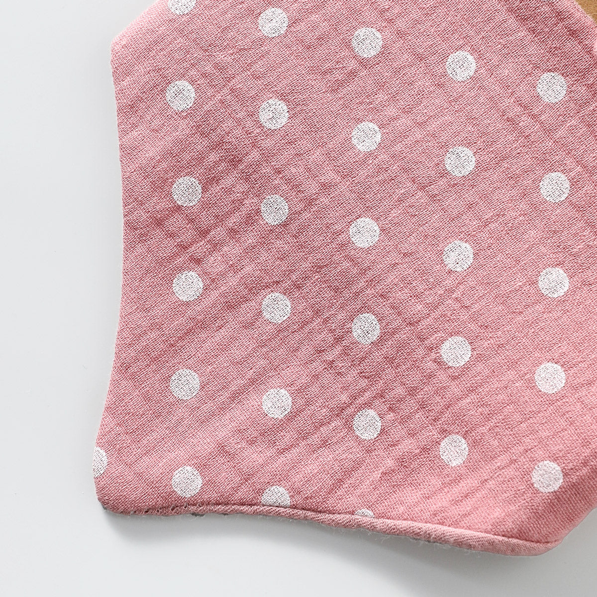 Linen Cotton Baby Bib & Headband Set