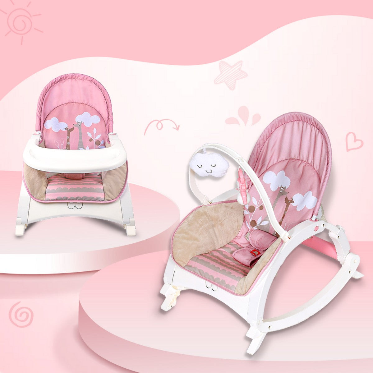 4-in-1 Multi-Functional Baby Rocker