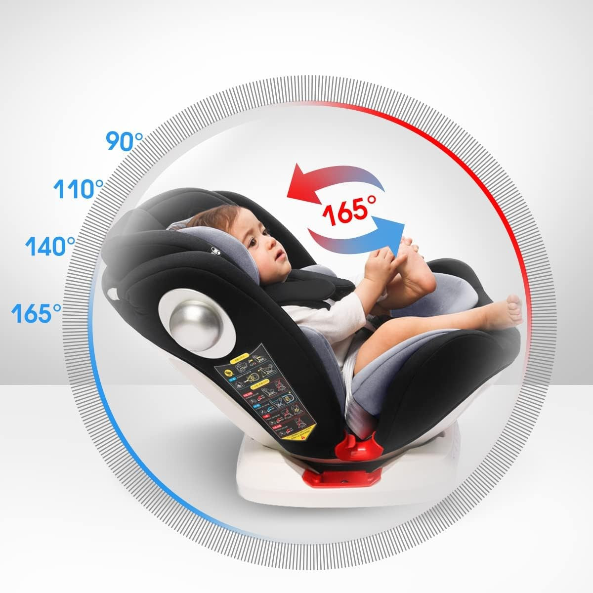 360° Rotatable Portable Baby Car Safety Seat