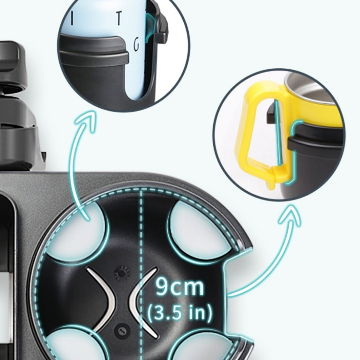 3-in-1 Stroller Cup, Phone & Snack Holder