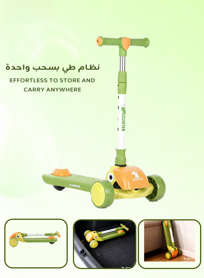 Kids Foldable 3-Wheel Scooter with LED Wheels