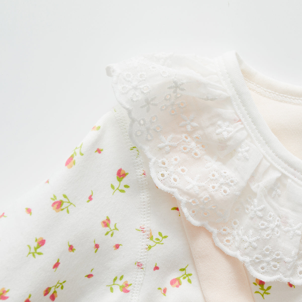 0-18 Months Cotton Faux Two-Piece Romper