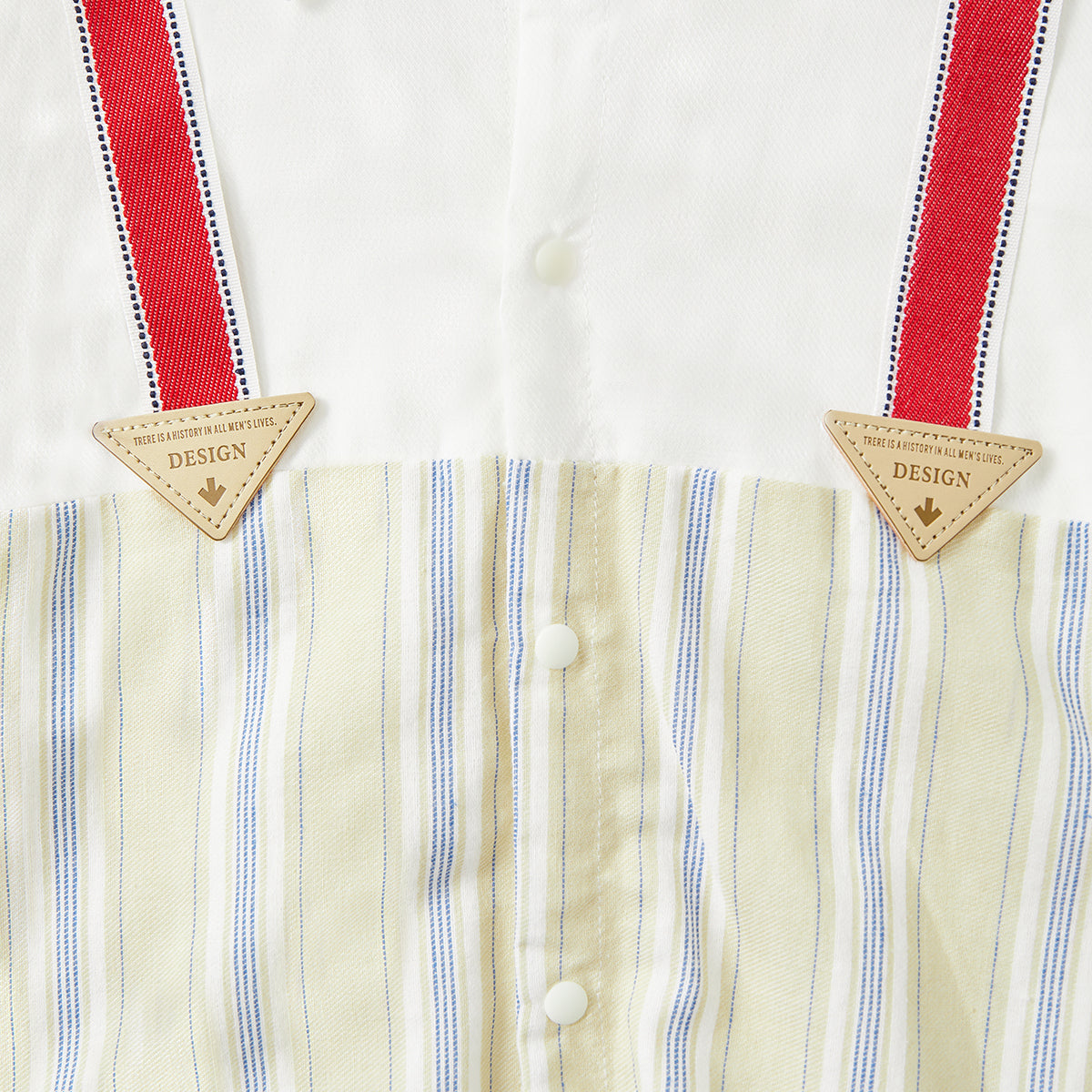 0-12 Months Cotton Suspender Romper