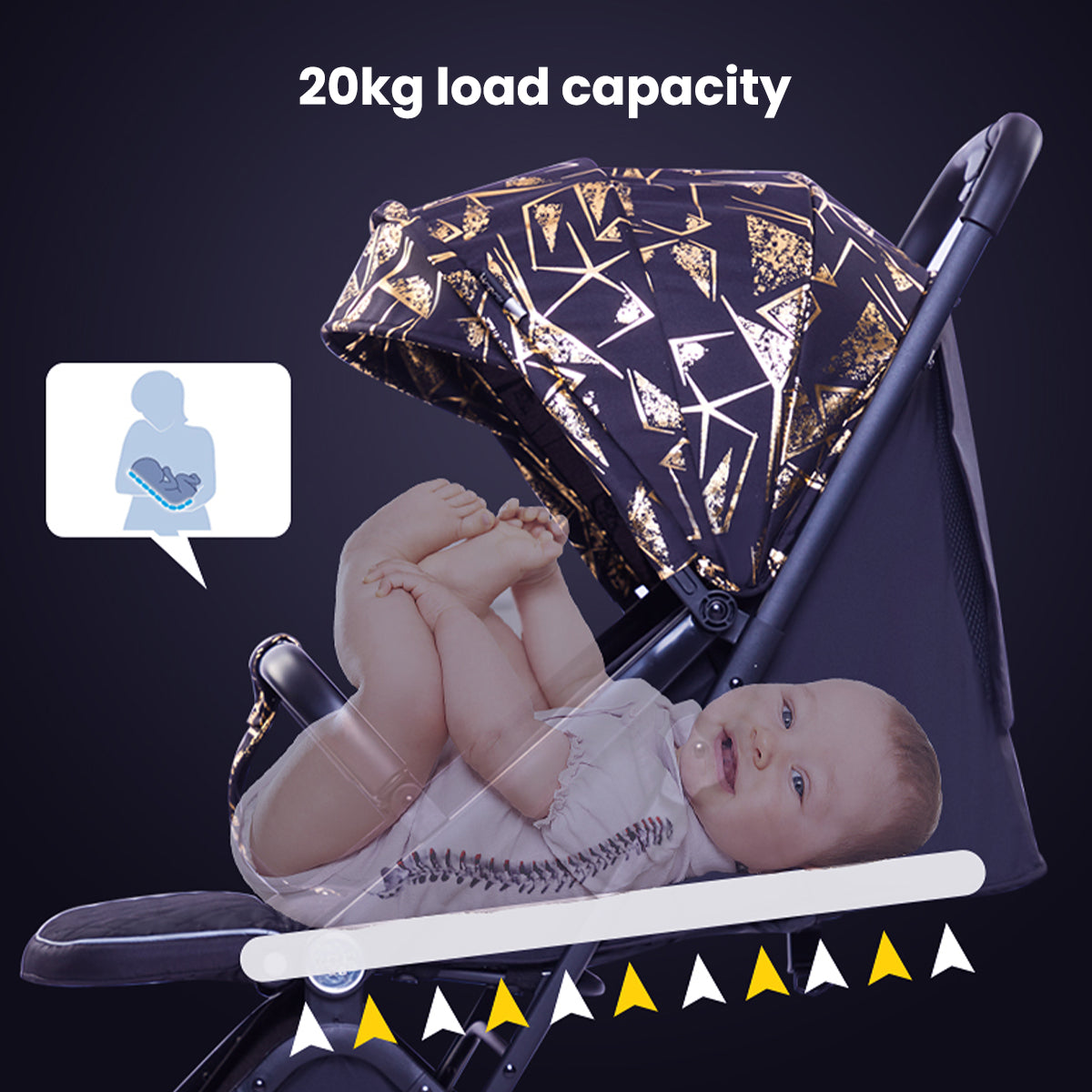 Lightweight Pocket Baby Stroller – Foldable & Reclining