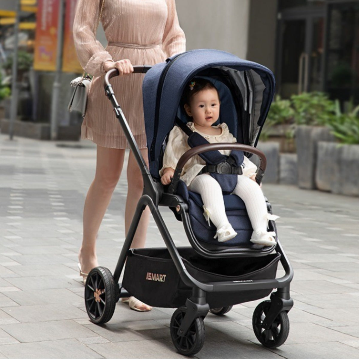 New European Style High-View Lightweight Portable Baby Stroller