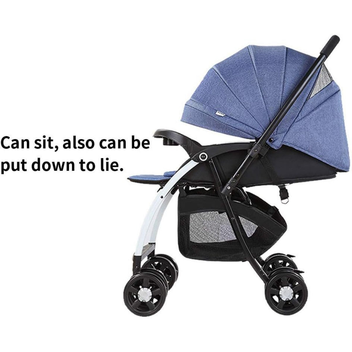 High-View Baby Stroller Reversible Adjustable Shock-Absorbing Foldable Infant Carriage