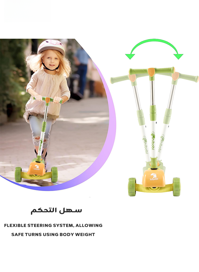 Kids Foldable 3-Wheel Scooter with LED Wheels