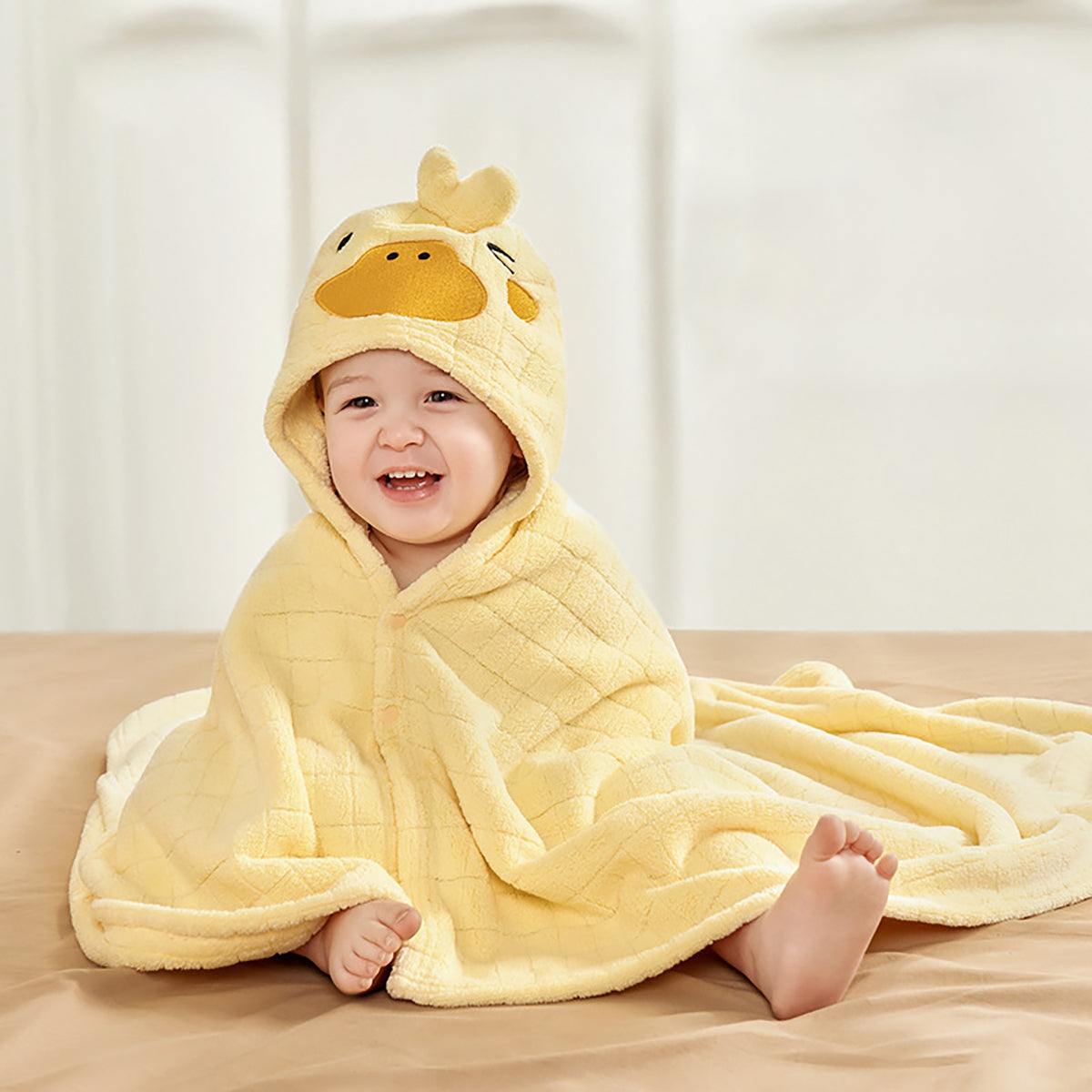 Ultra-Soft Hooded Baby Bath Towel and Blanket