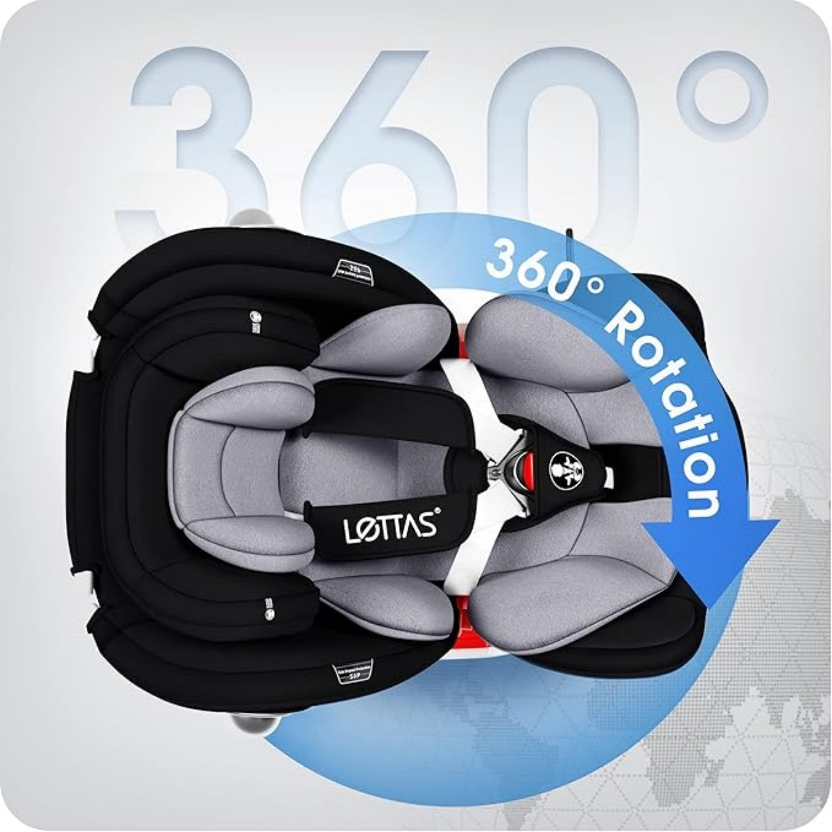 360° Rotatable Portable Baby Car Safety Seat