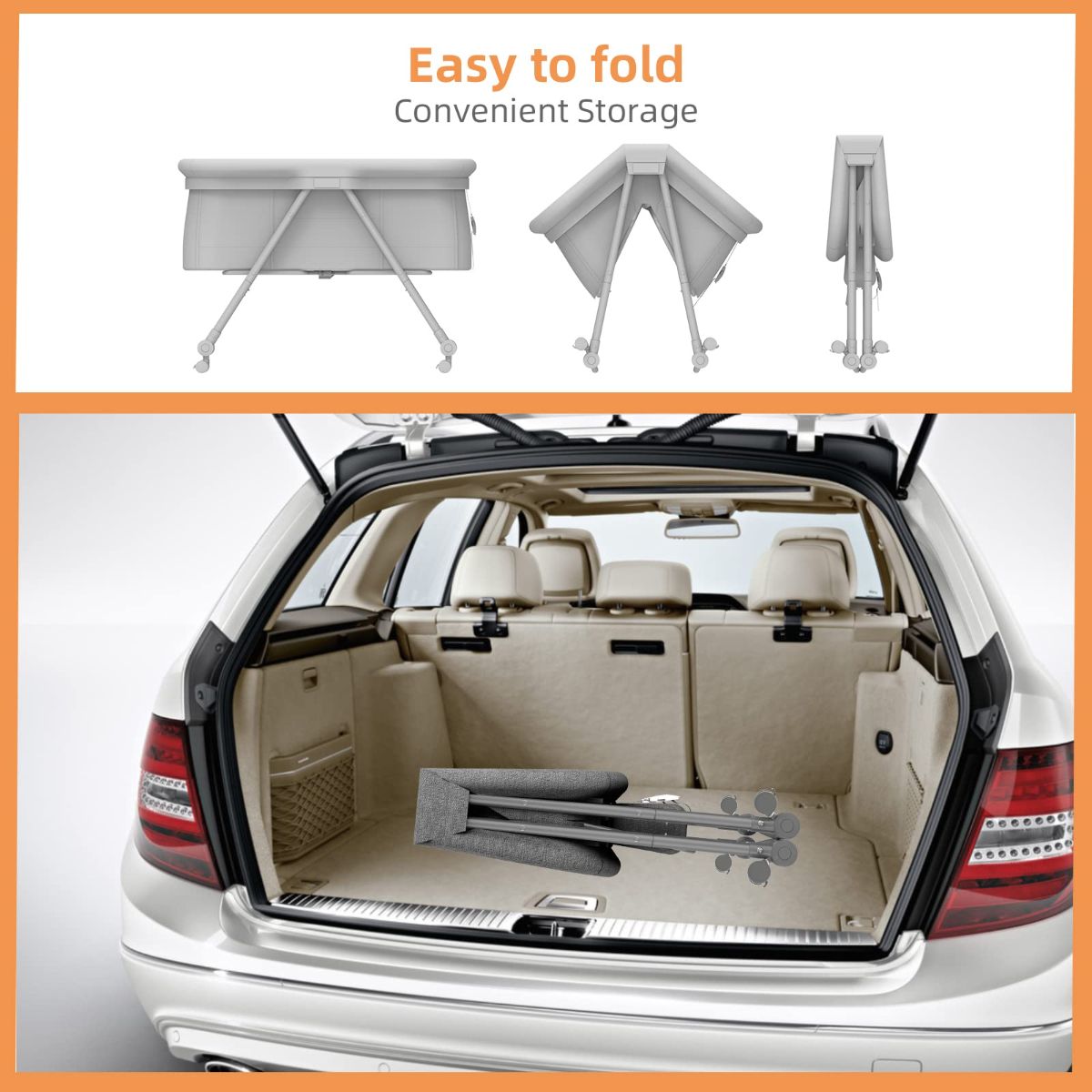 Foldable Adjustable Splicing Baby Cradle Bed