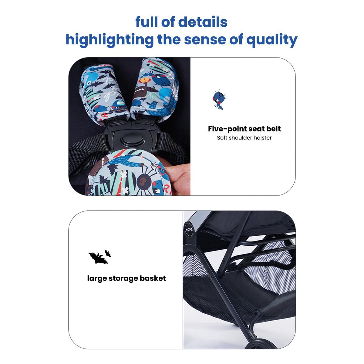 Lightweight Foldable Baby Stroller Sit and Lie Cabin Approved