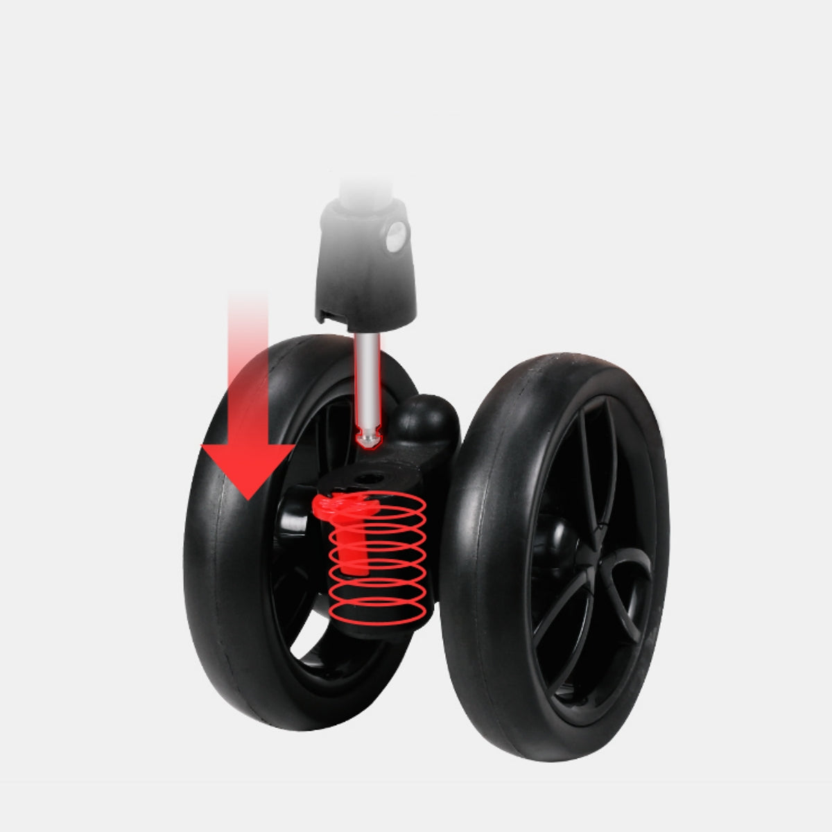 Lightweight foldable baby stroller sit and lie position simple design with shock absorption