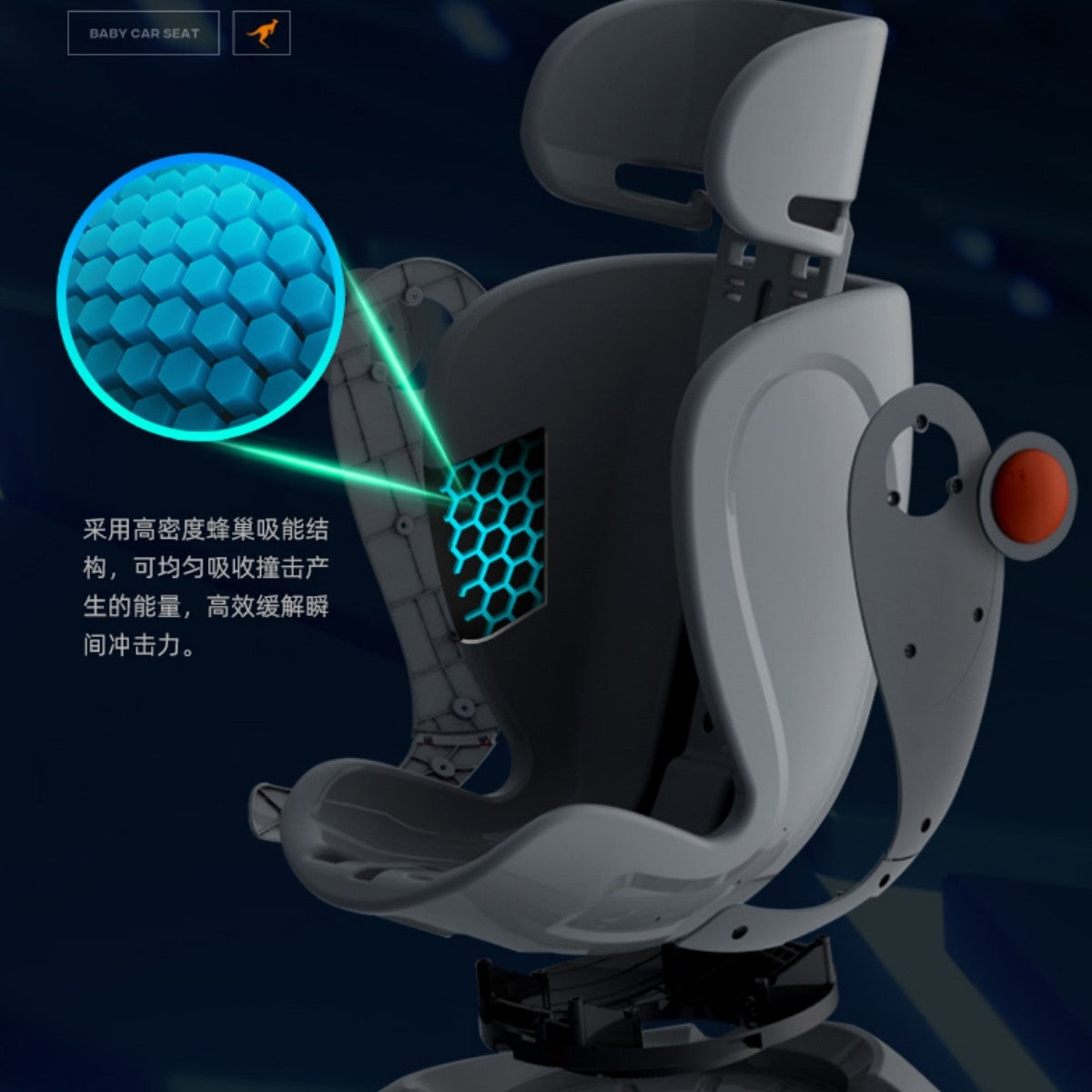 360° Rotatable Portable Baby Car Safety Seat