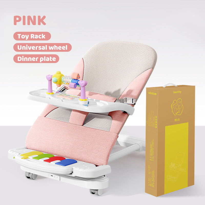Multifunctional Baby Chair with Rotatable Wheels