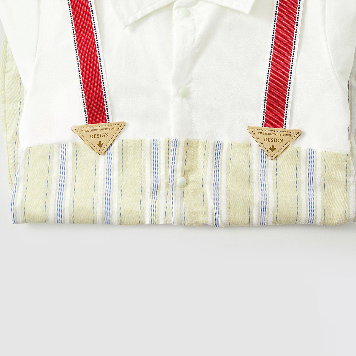 0-12 Months Cotton Suspender Romper