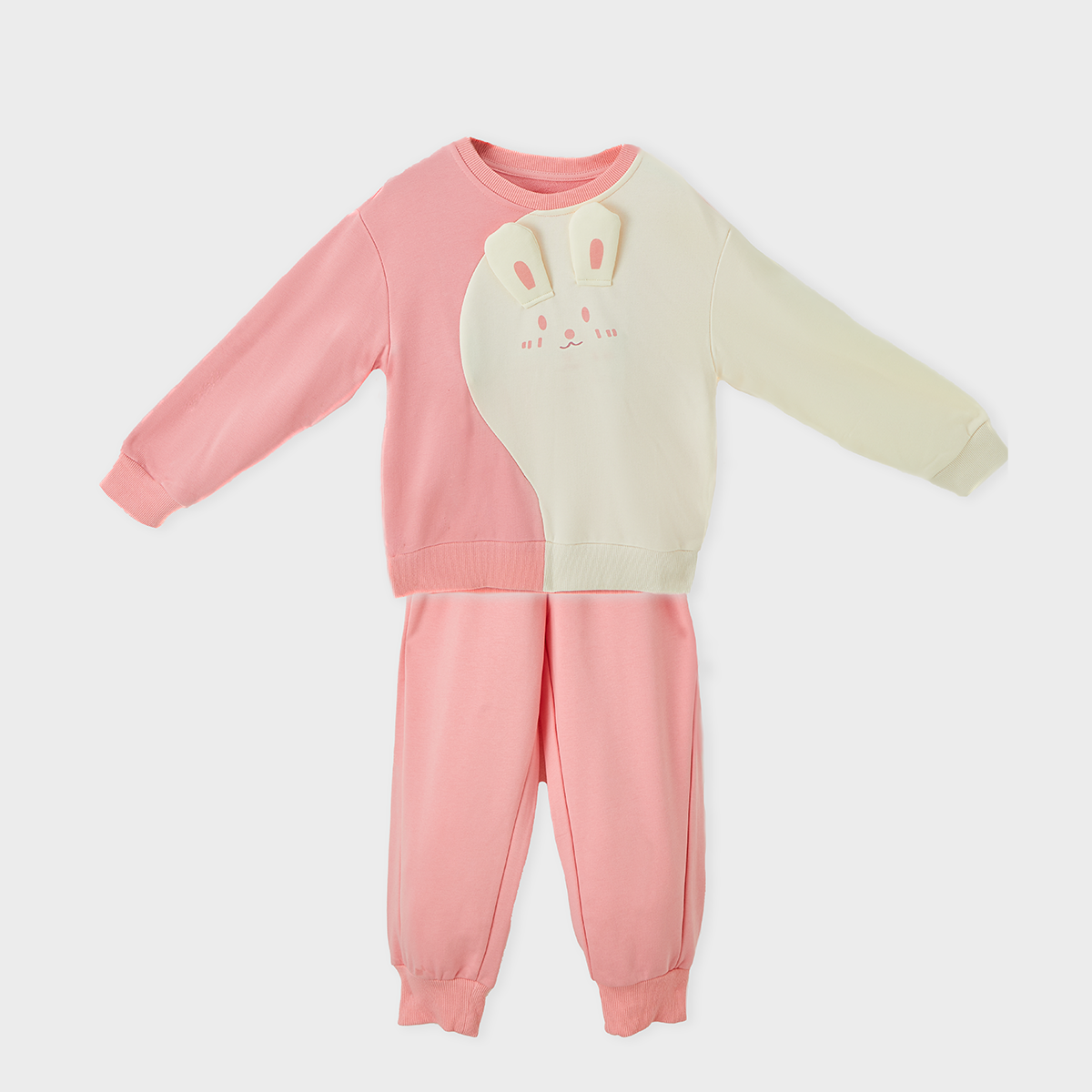 2–7 Years Loose-Fit Colorblock Sweatshirt Set