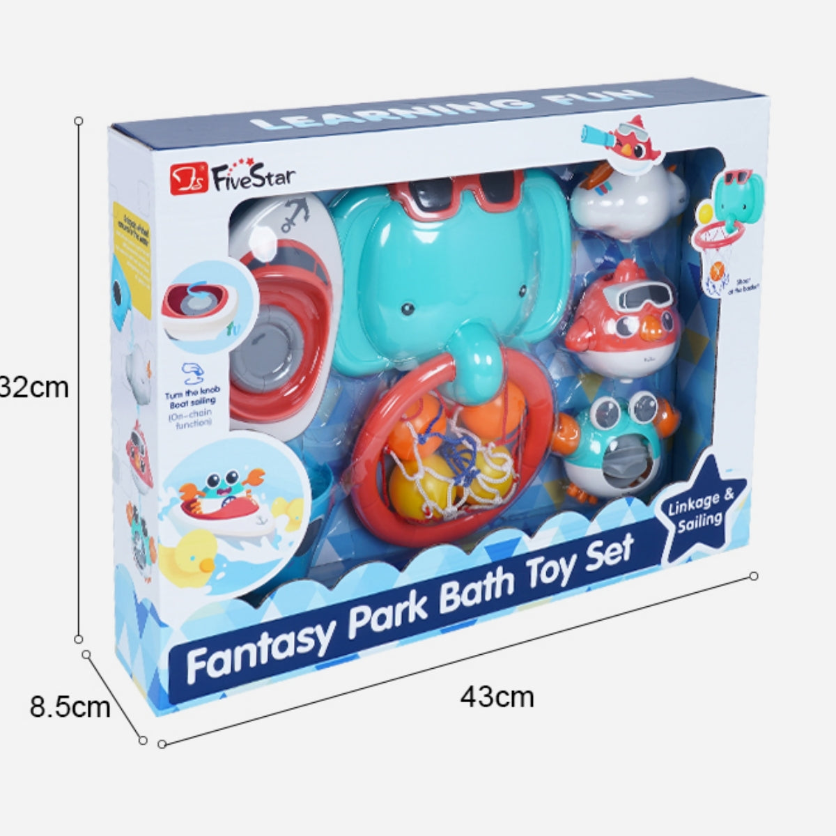 Elephant Basketball Baby Bath Toy