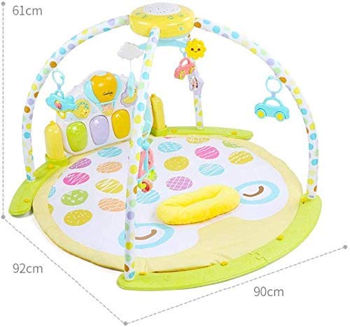 Baby Gym Playmat with Kick & Play Piano, Rotating Star Mobile & Star Projector, Machine Washable