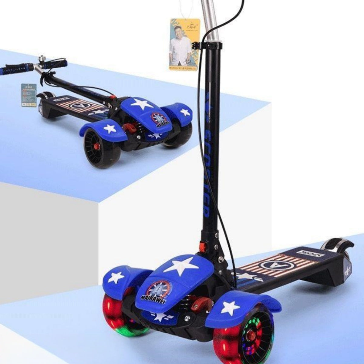 Kids Scooter with LED Lights & Music