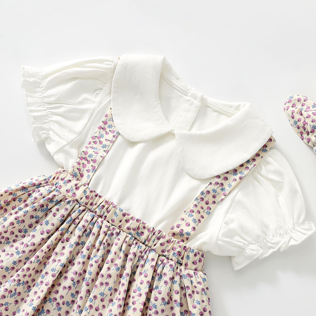 Baby doll lapel floral dress