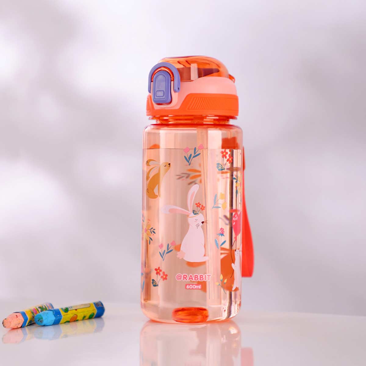 Cartoon 600mL Kids Straw Cup