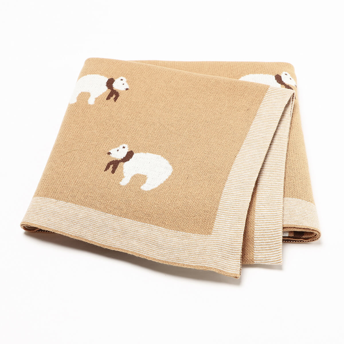 Baby solid color knitted cotton windproof blanket