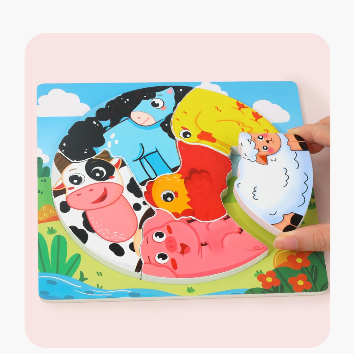 Round Jigsaw Puzzle-Dinosaur