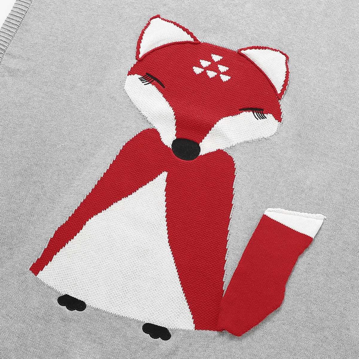 Baby Knitted 3D Fox Blanket
