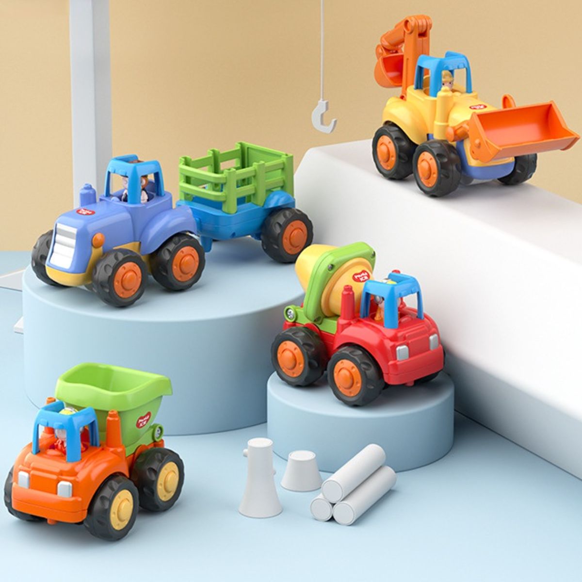 Construction vehicle toy set