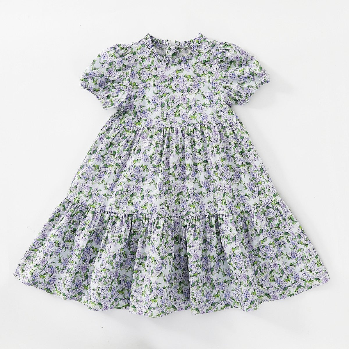 Floral Print Puff Sleeve Dress