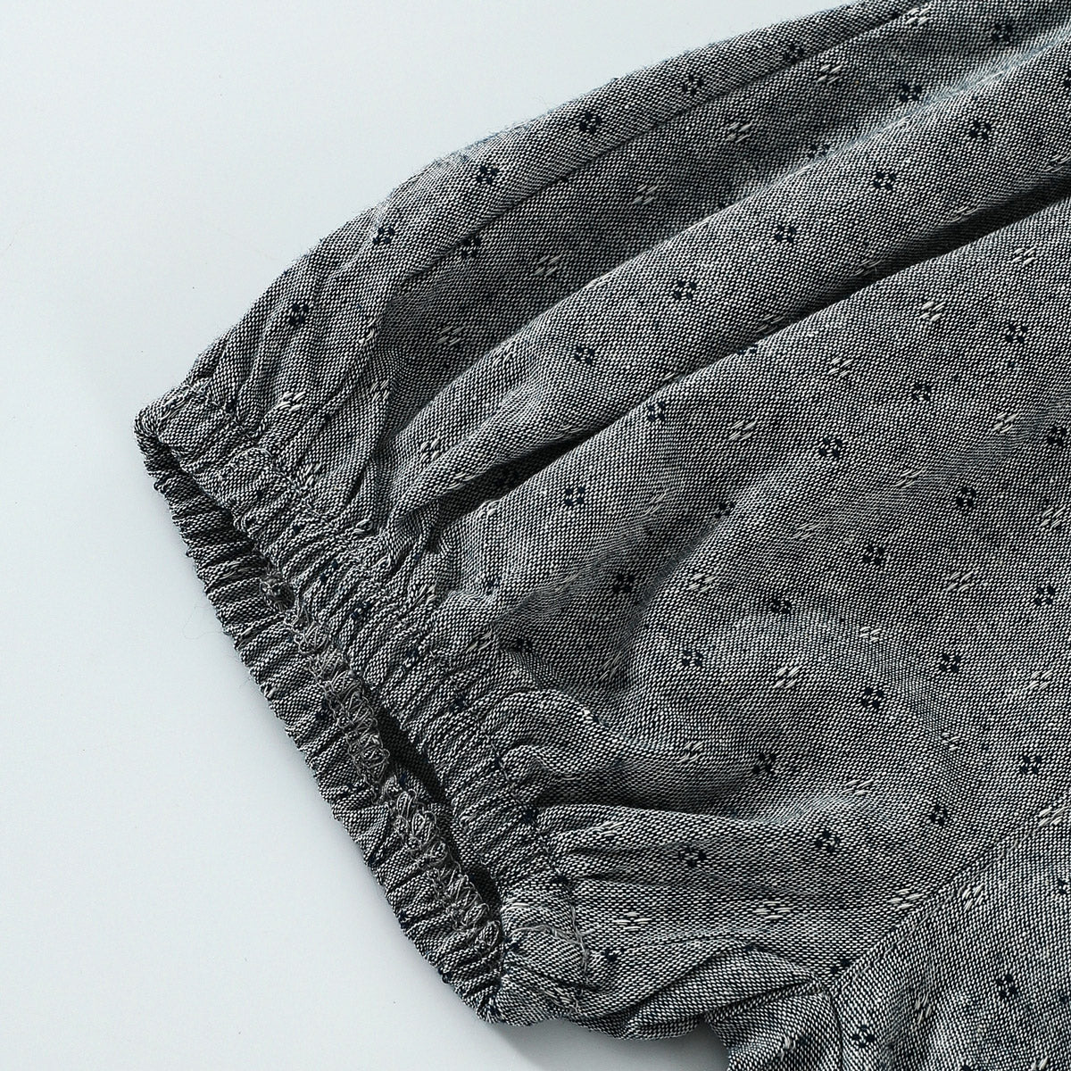 Summer short-sleeved cotton two-piece suit for baby boys